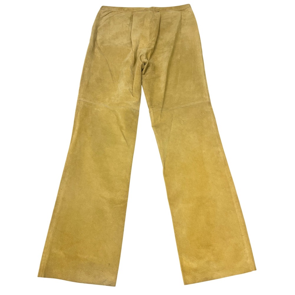 Co & Eddy Mustard Yellow Genuine Suede Leather Pants Size 8 Vintage Style - Picture 4 of 11